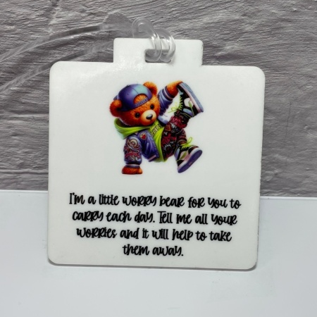 Worry Bear Bag Tag