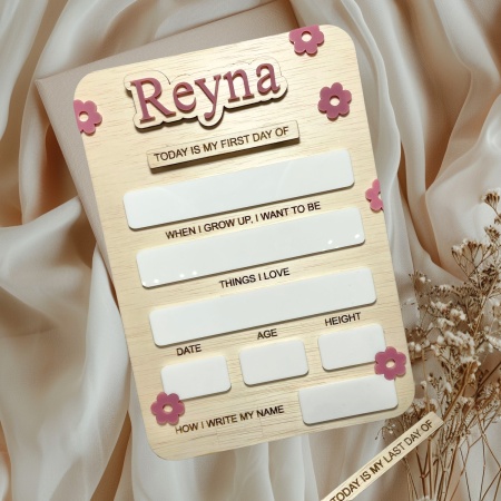 First Last Day School Board - Daisies