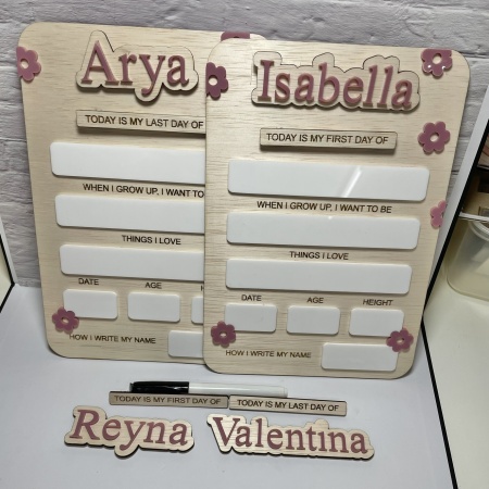 First Last Day School Board - Daisies