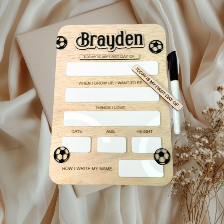 First Last Day School Board - Soccer