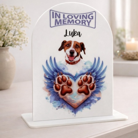 Pet Memorial Personalised Plaque - Blue