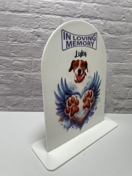 Pet Memorial Personalised Plaque - Blue