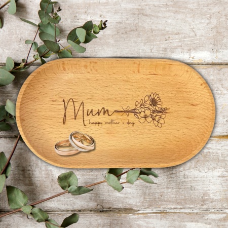 Mum Wood Trinket Tray
