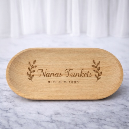 Personalised Wooden Beech Tray – Mum, Nana or Bonus Mum Design