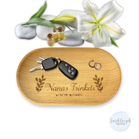 Personalised Wooden Beech Tray – Mum, Nana or Bonus Mum Design