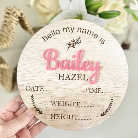 Baby Announcement - Hello my Name is