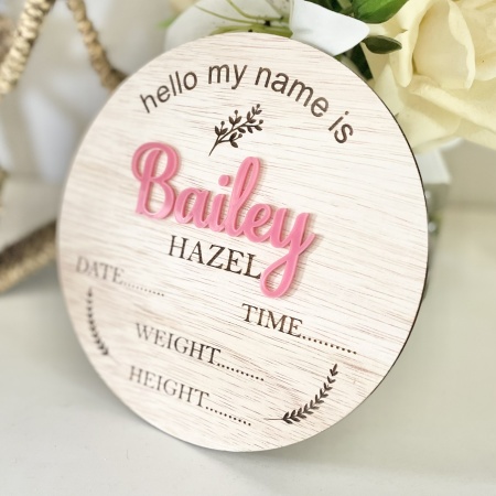 Baby Announcement - Hello my Name is