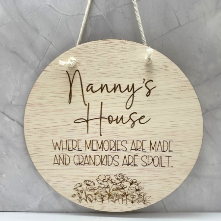 Nannys House Hanging Plaque
