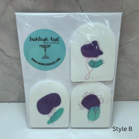 Mum Gift - Pack of 3 Floral Fridge Magnets