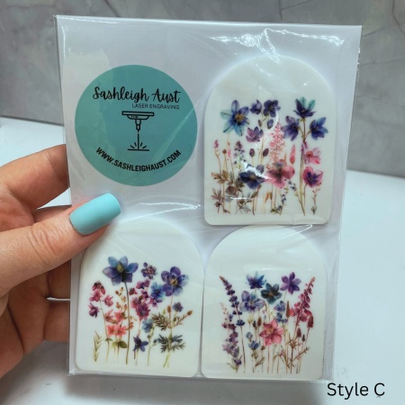 Mum Gift - Pack of 3 Floral Fridge Magnets