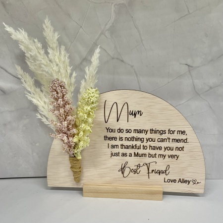 Mum Mini Bouquet Plaque