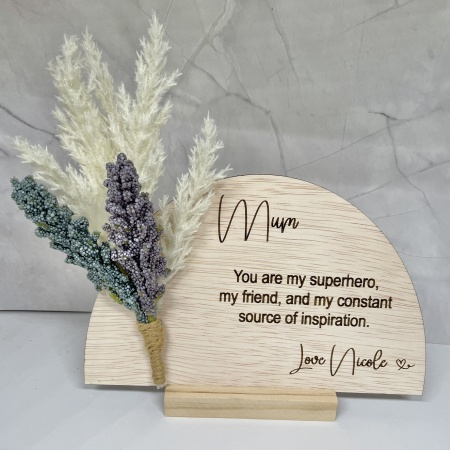 Mum Mini Bouquet Plaque