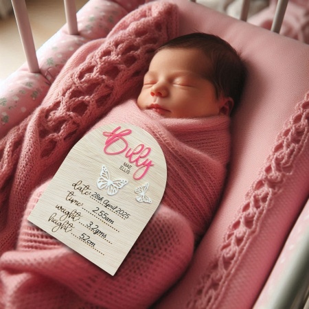 Baby Announcement - Butterfly
