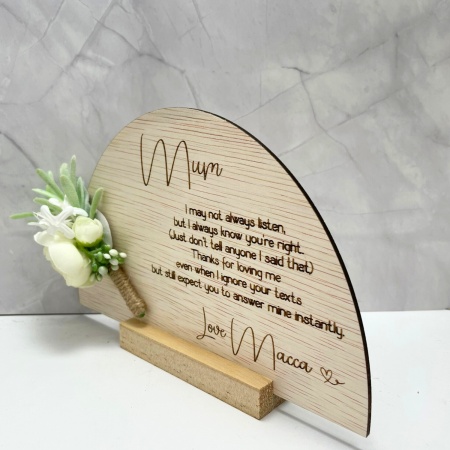 Mum Mini Bouquet Plaque
