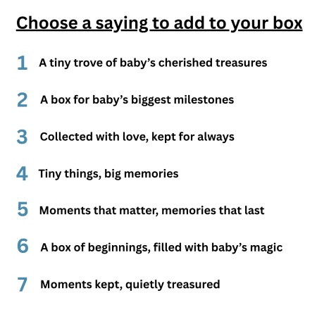 Keepsake Box - Baby