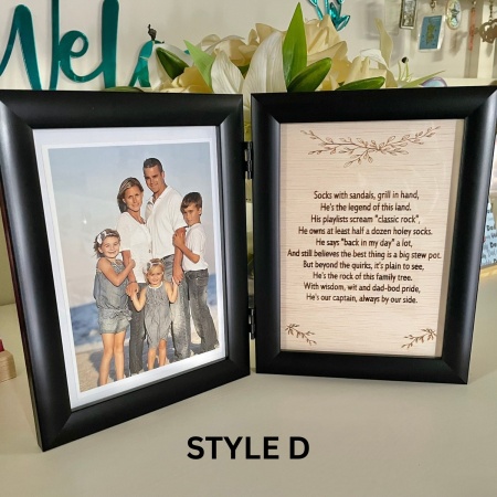 Personalized Frame for Dad – Custom Laser Engraved Gift