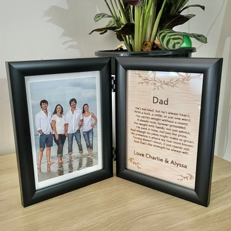 Personalized Frame for Dad – Custom Laser Engraved Gift