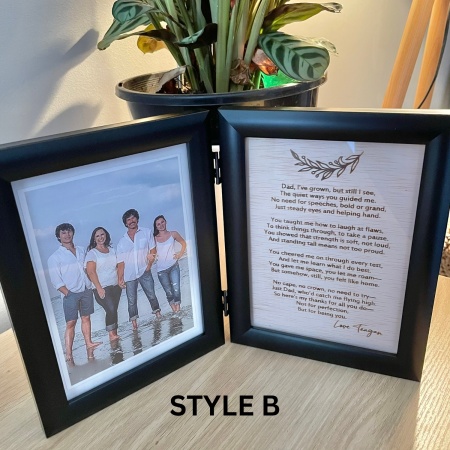 Personalized Frame for Dad – Custom Laser Engraved Gift
