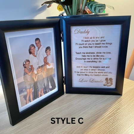 Personalized Frame for Dad – Custom Laser Engraved Gift