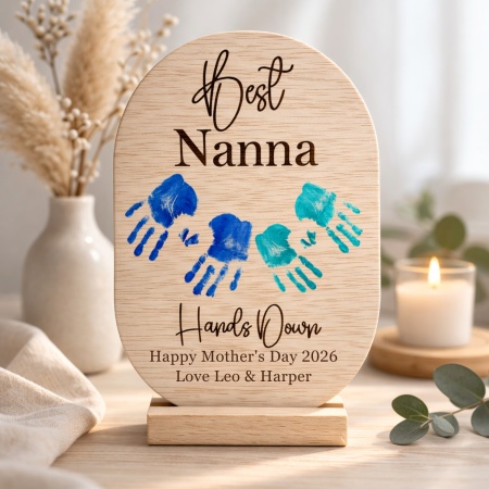 Hands Down Handprint Plaque