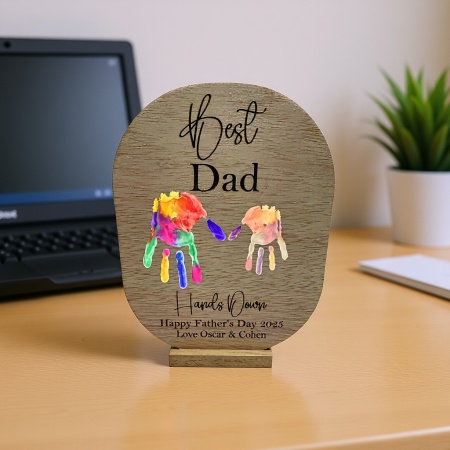 Hands Down Handprint Plaque