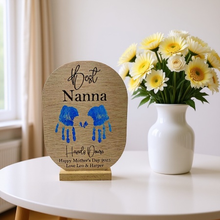 Hands Down Handprint Plaque