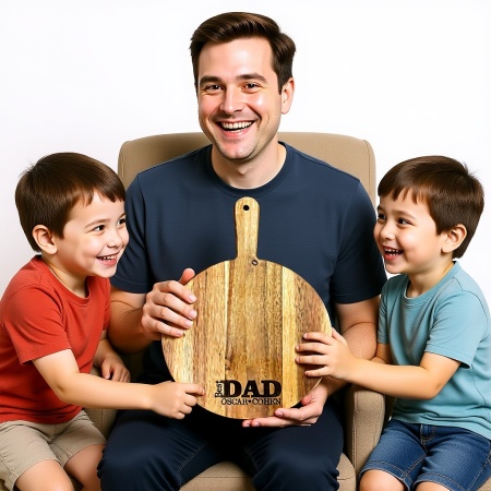 Personalised Acacia Wood Cutting Board – A Heartfelt Gift for Dad