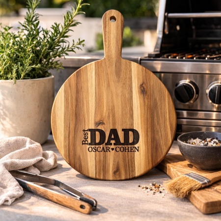 Personalised Acacia Wood Cutting Board – A Heartfelt Gift for Dad