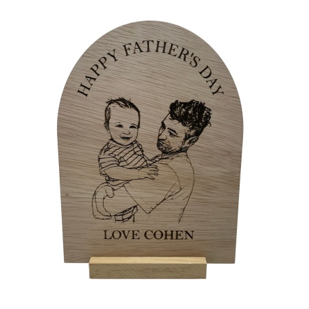 Fathers Day Personalised Photo to Engrave Plaque