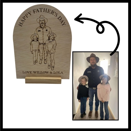 Fathers Day Personalised Photo to Engrave Plaque