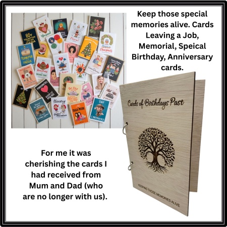 Cards of Birthdays/Christmas Past Holder