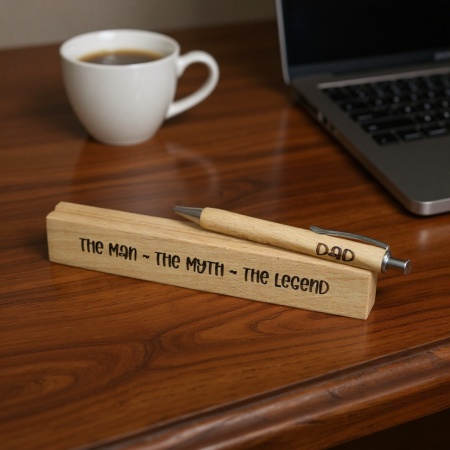Personalised wood pen and box