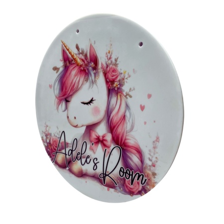 Personalised Childrens Plaque - Unicorn Design