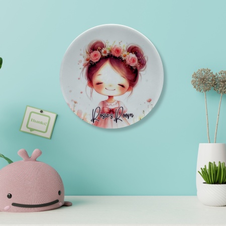 Personalised Plaque - Floral Crown Girl
