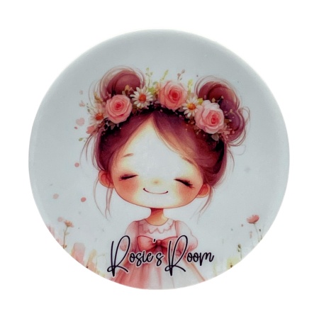 Personalised Plaque - Floral Crown Girl