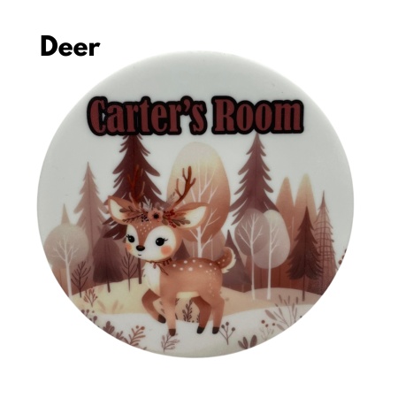 Personalised Bedroom Plaque - Woodland Creatures