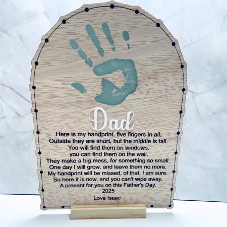 Fathers Day Handprint Arch Plaque
