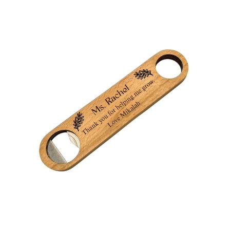 Personalised Teacher Wooden Bottle Opener – End of Year Gift