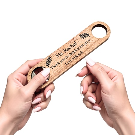 Personalised Teacher Wooden Bottle Opener – End of Year Gift