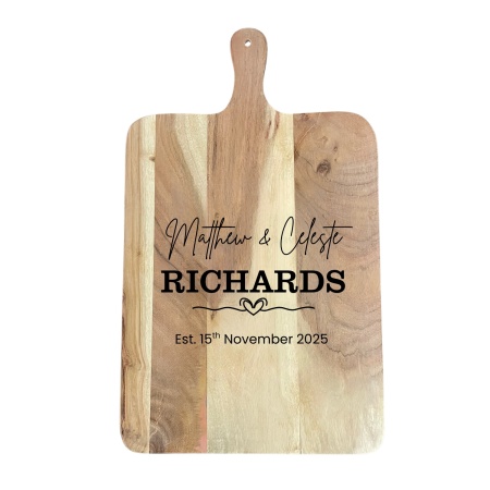 Personalised Family Board Couples’ Names and Date