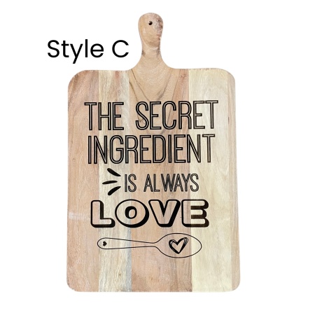 Engraved Wooden Chopping Board – “In This Kitchen We Dance” (500×300 mm)