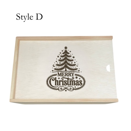 Personalised Wooden Christmas Eve Box – 6 Engraved Design Options