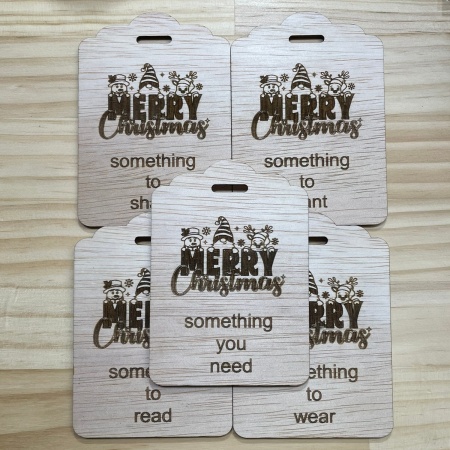 Wooden Christmas Gift Rule Tags – Set of 5