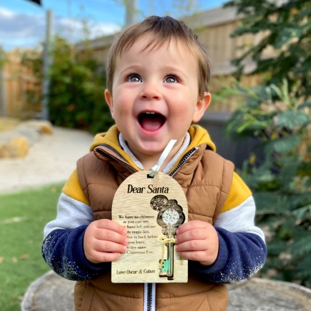 Personalised Dear Santa Magic Key Ornament – Christmas Key for Homes Without Chimneys