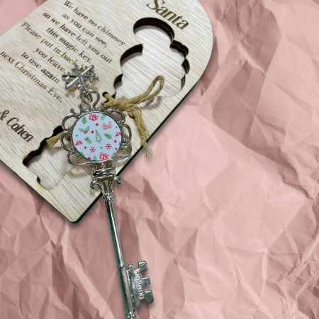 Personalised Dear Santa Magic Key Ornament – Christmas Key for Homes Without Chimneys