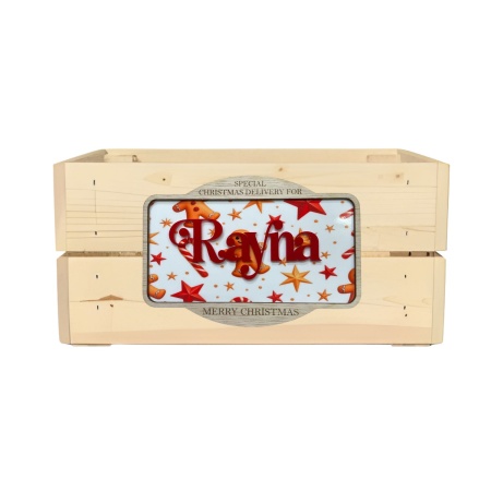Personalised Christmas Crate – Two Festive Background Options