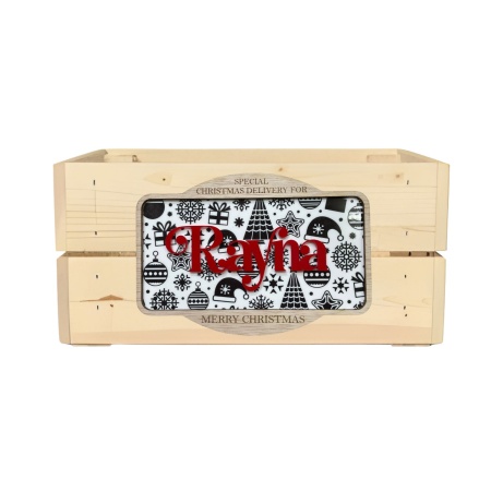 Personalised Christmas Crate – Two Festive Background Options