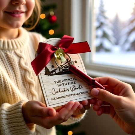 Official North Pole Conductor’s Whistle Tag – Christmas Polar Express Gift