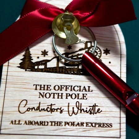 Official North Pole Conductor’s Whistle Tag – Christmas Polar Express Gift