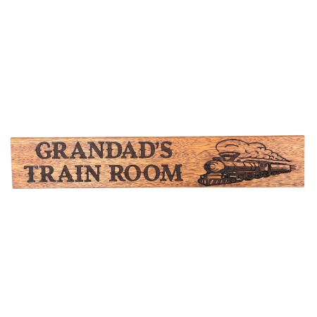 Personalised Hobby Room Sign – Engraved Hardwood Plaque